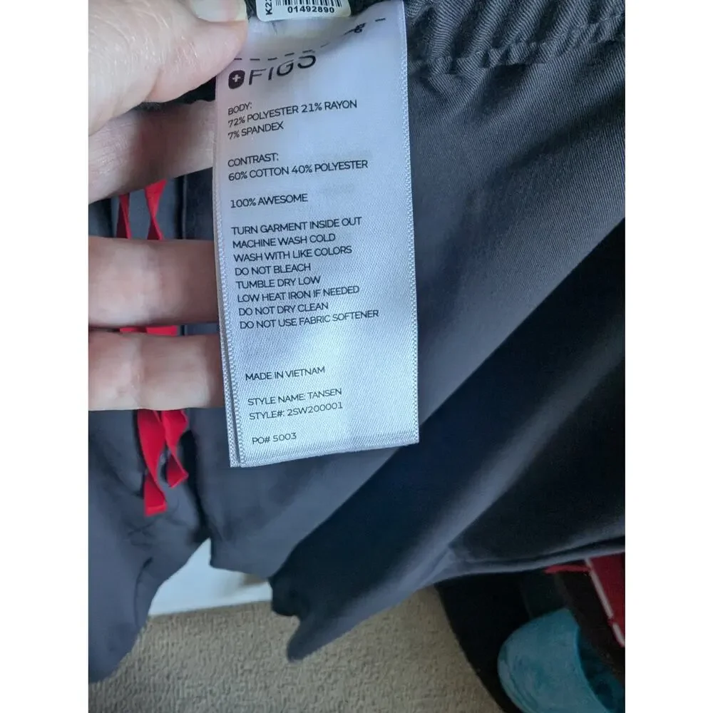 FIGS Mens Tansen Jogger Scrub Bottom 3 XL Charcoal Dark Gray